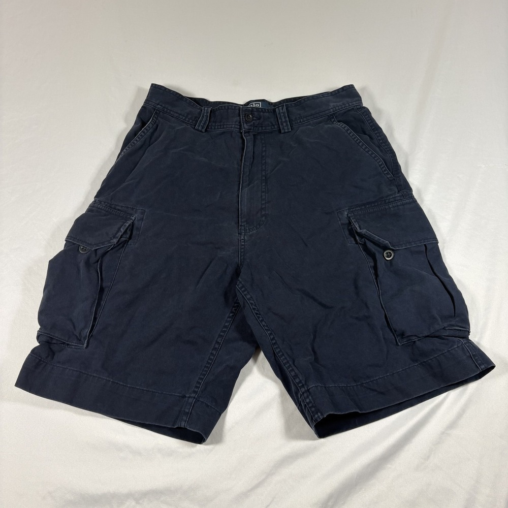 Polo Ralph Lauren 67 Chino Men's FITS Size 31 Classic Cotton Cargo Shorts Navy
